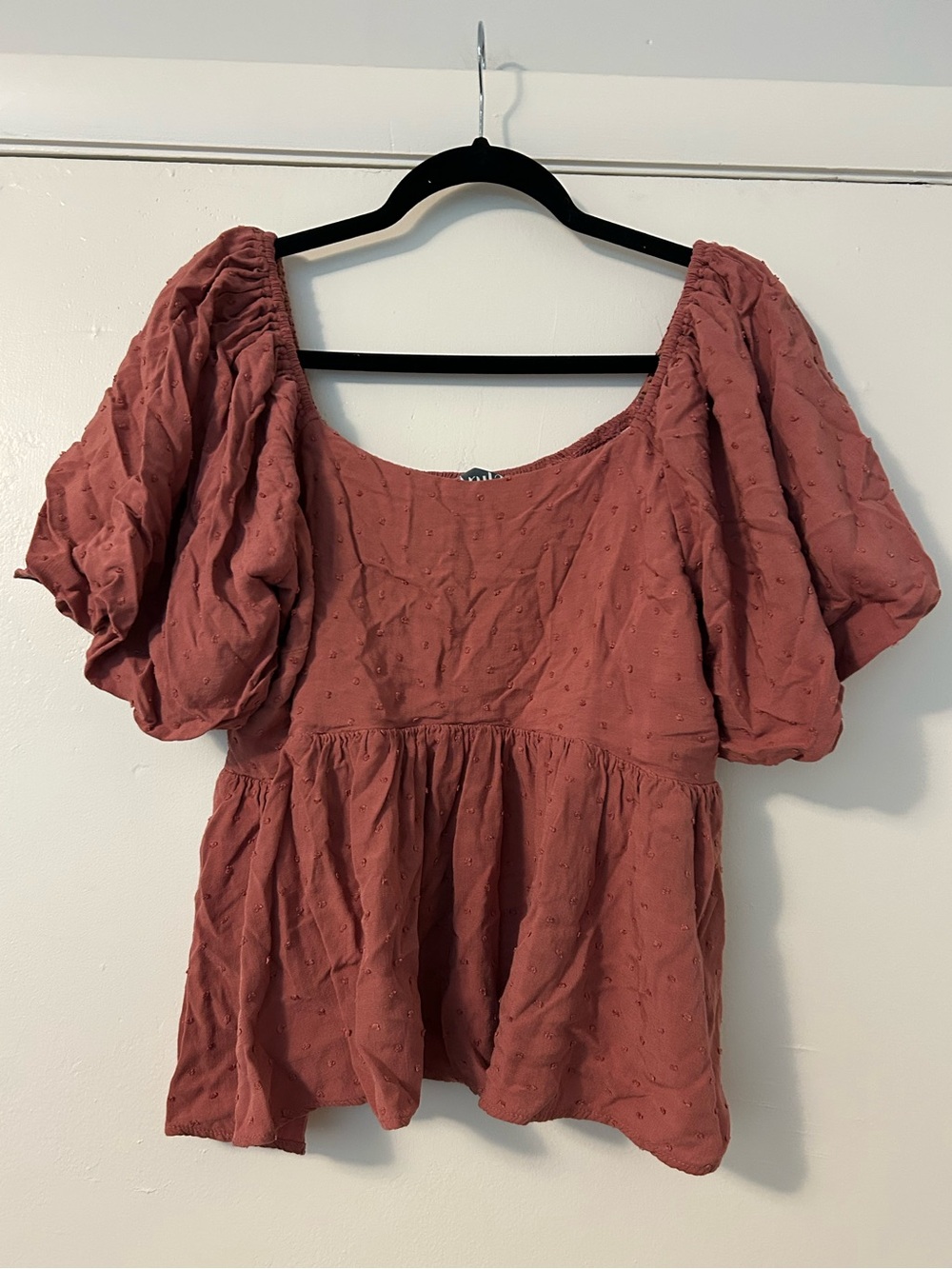 Arula Dot Peplum Top